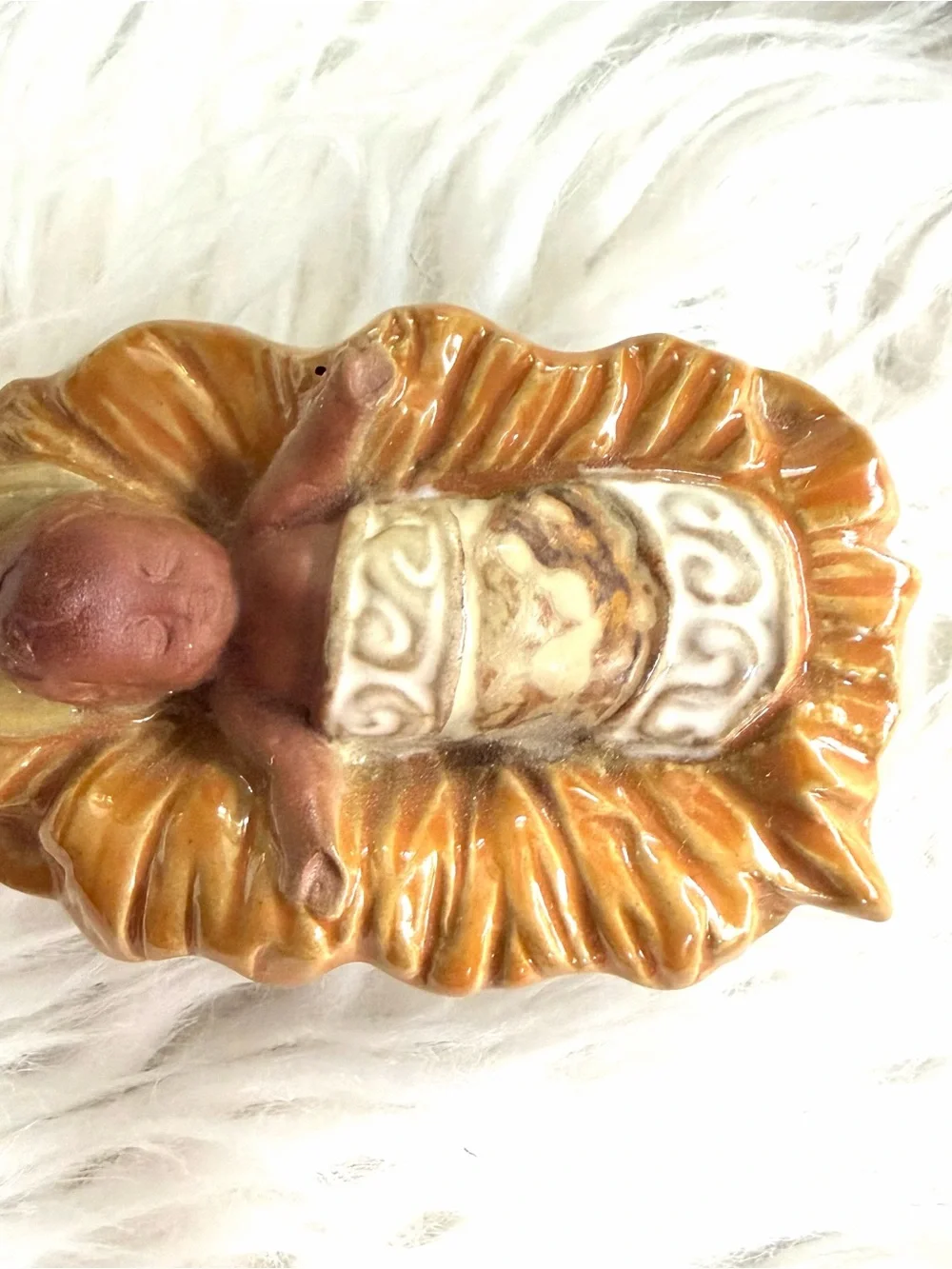 Vintage Noritake terracotta Ceramic Nativity Set